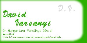 david varsanyi business card